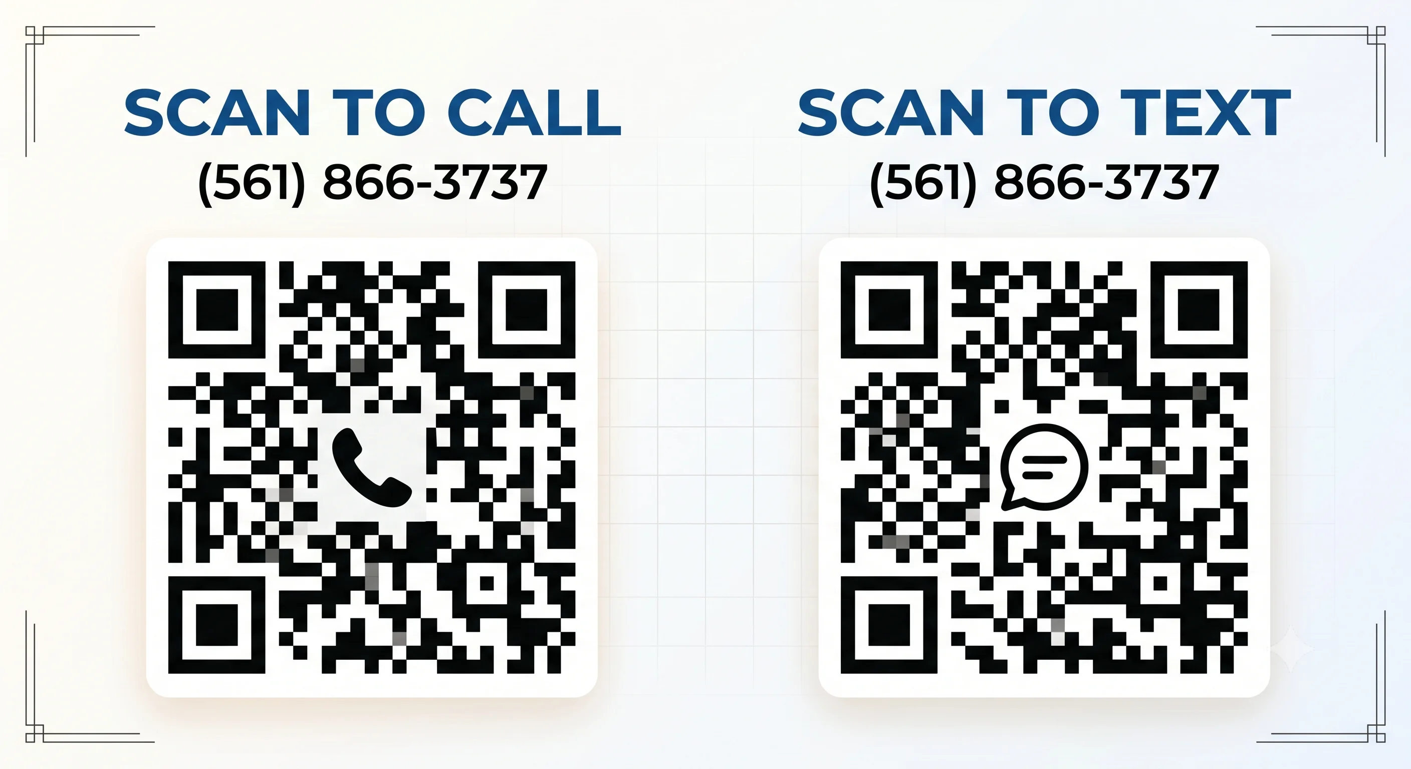 Scan to Call or Text 24 Hr Mobile Pet Care at (561) 866-3737