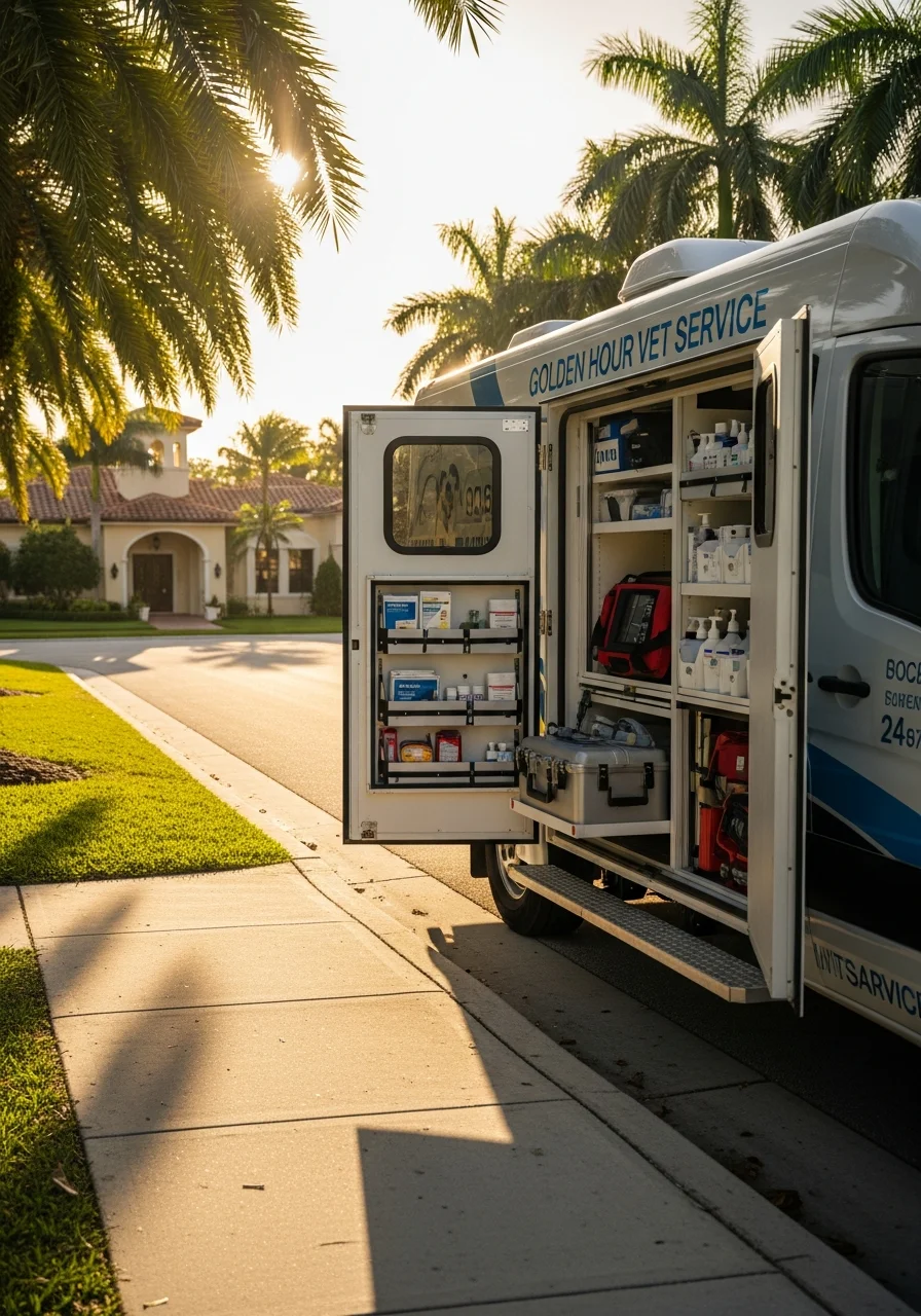 Professional service technician in Boca Raton neighborhood, demonstrating local expertise and customer care.